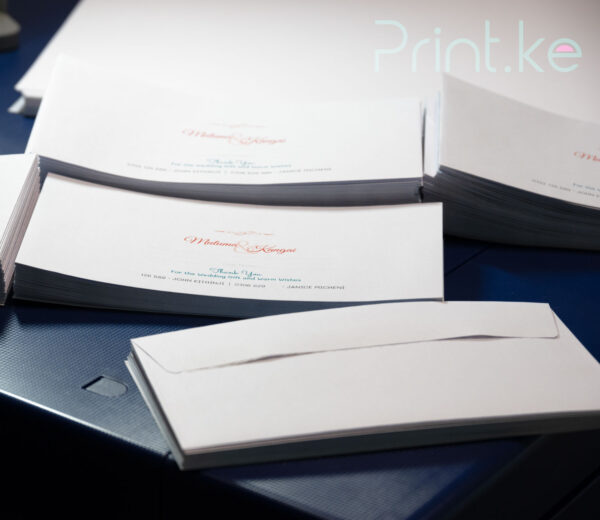 Wedding Personalised Gift Envelope Design and Printing Nairobi, Kenya